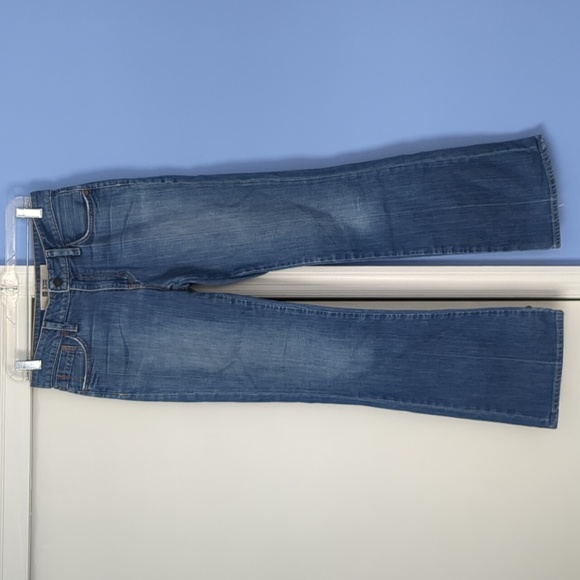 Size 6 Gap Original Flare Medium Wash Jeans Blue Denim Basic Casual - Picture 1 of 12
